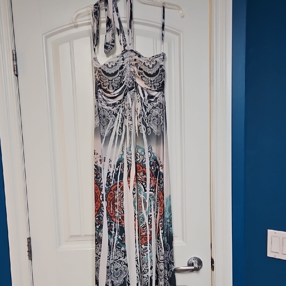 Chesley Black and White Patterned Garment